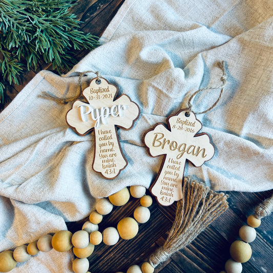 Baptism Cross Keepsake Ornament