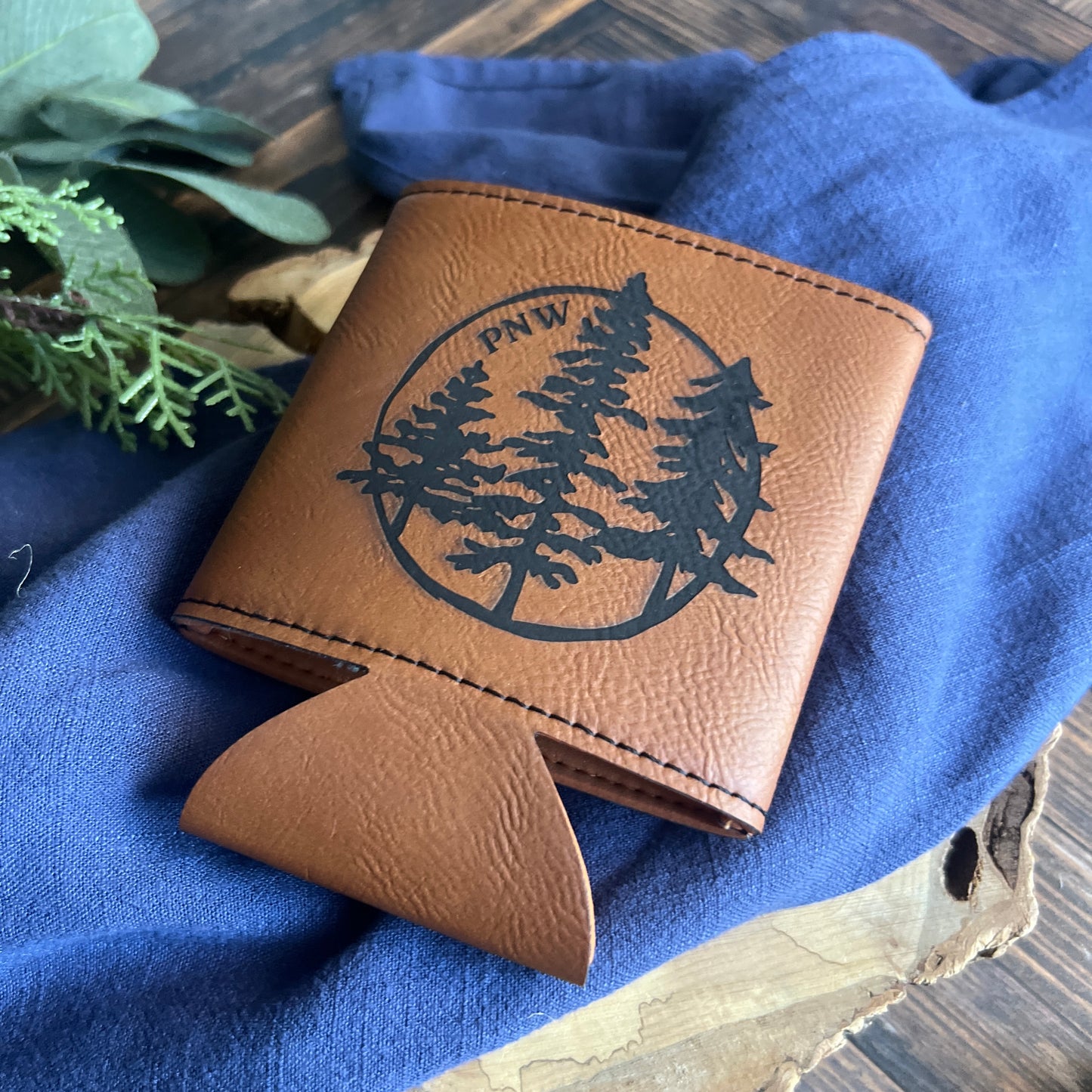 PNW Leatherette Can Cooler