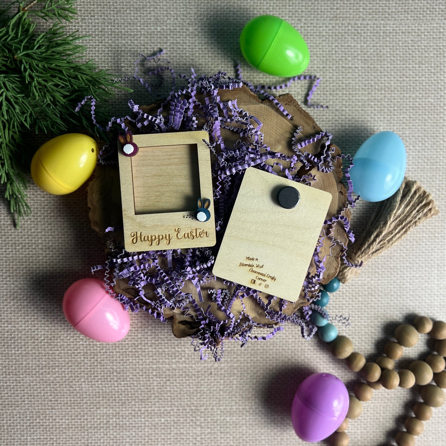 Happy Easter Mini Photo Frame Magnet