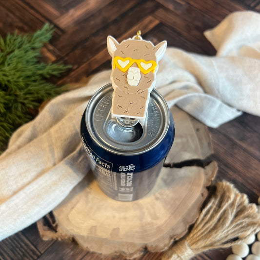 Heart Glasses Llama Soda Can Opener