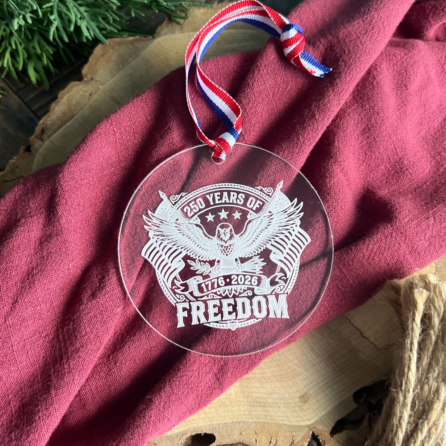 America 250 Christmas Ornament