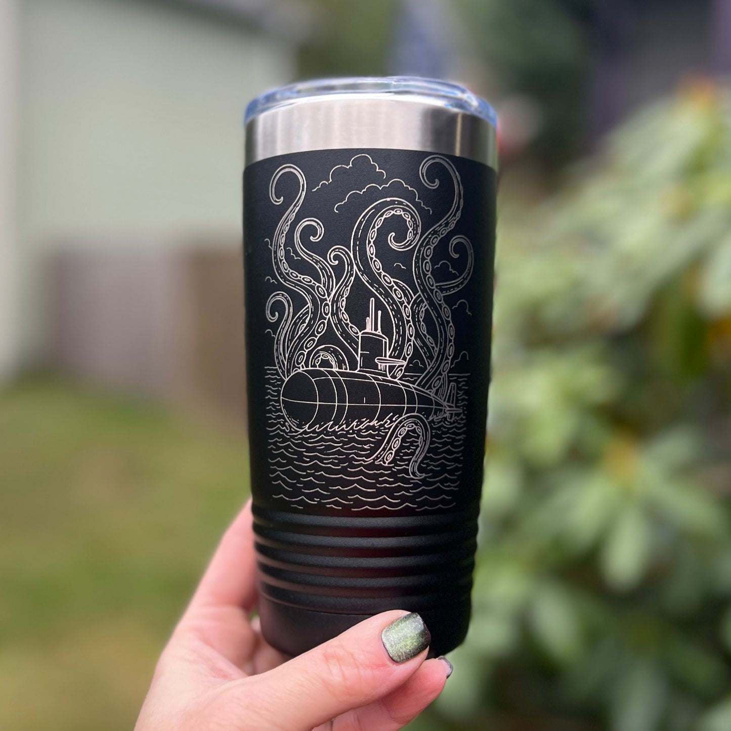 Submarine Kraken Travel Coffee Tumbler