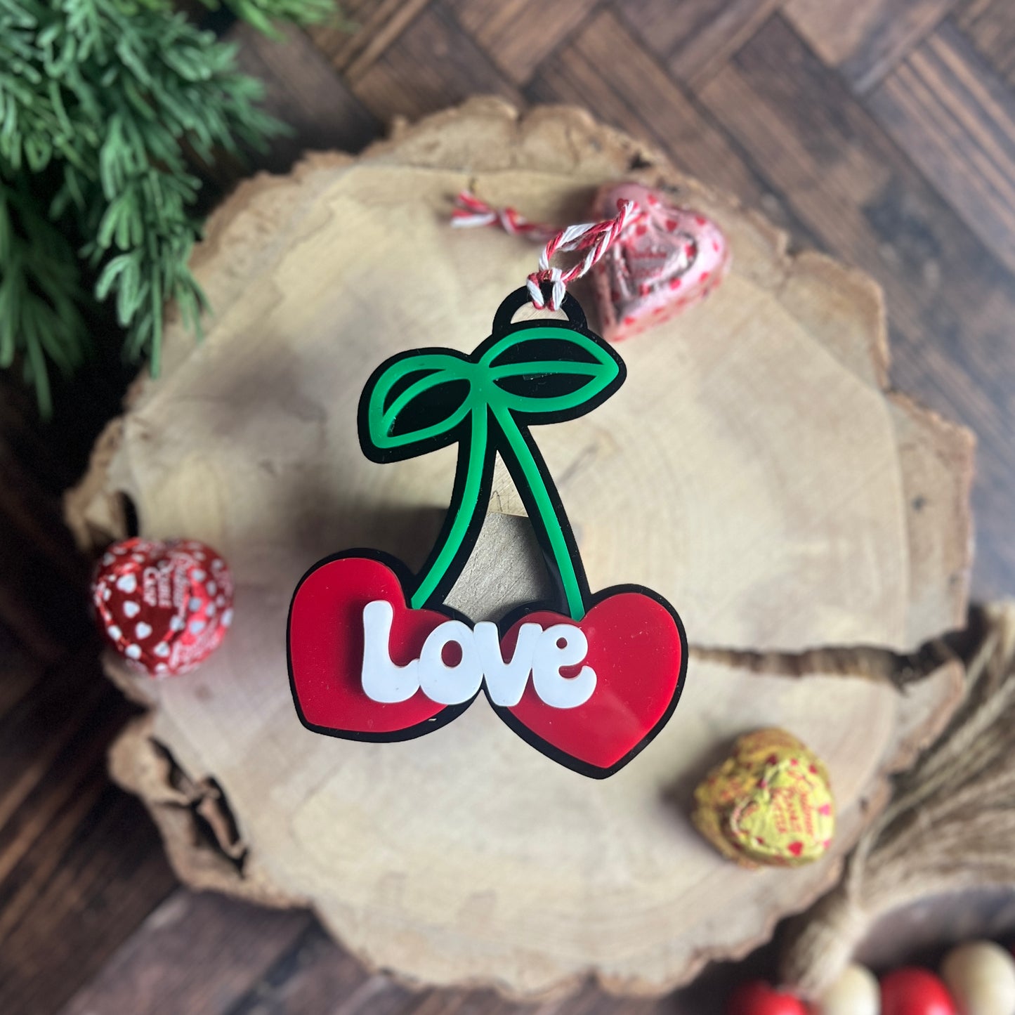 Cherry Heart Valentine's Tag
