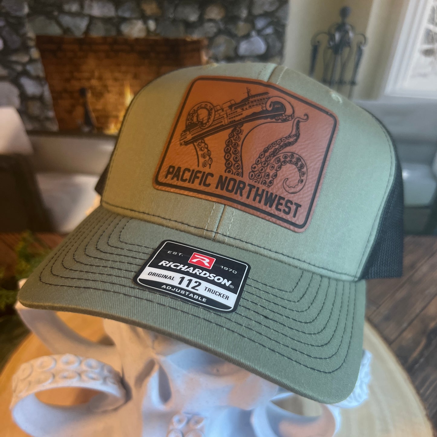 Pacific Northwest Ferry/Kraken 112 Loden/Black Richardson Trucker Hat