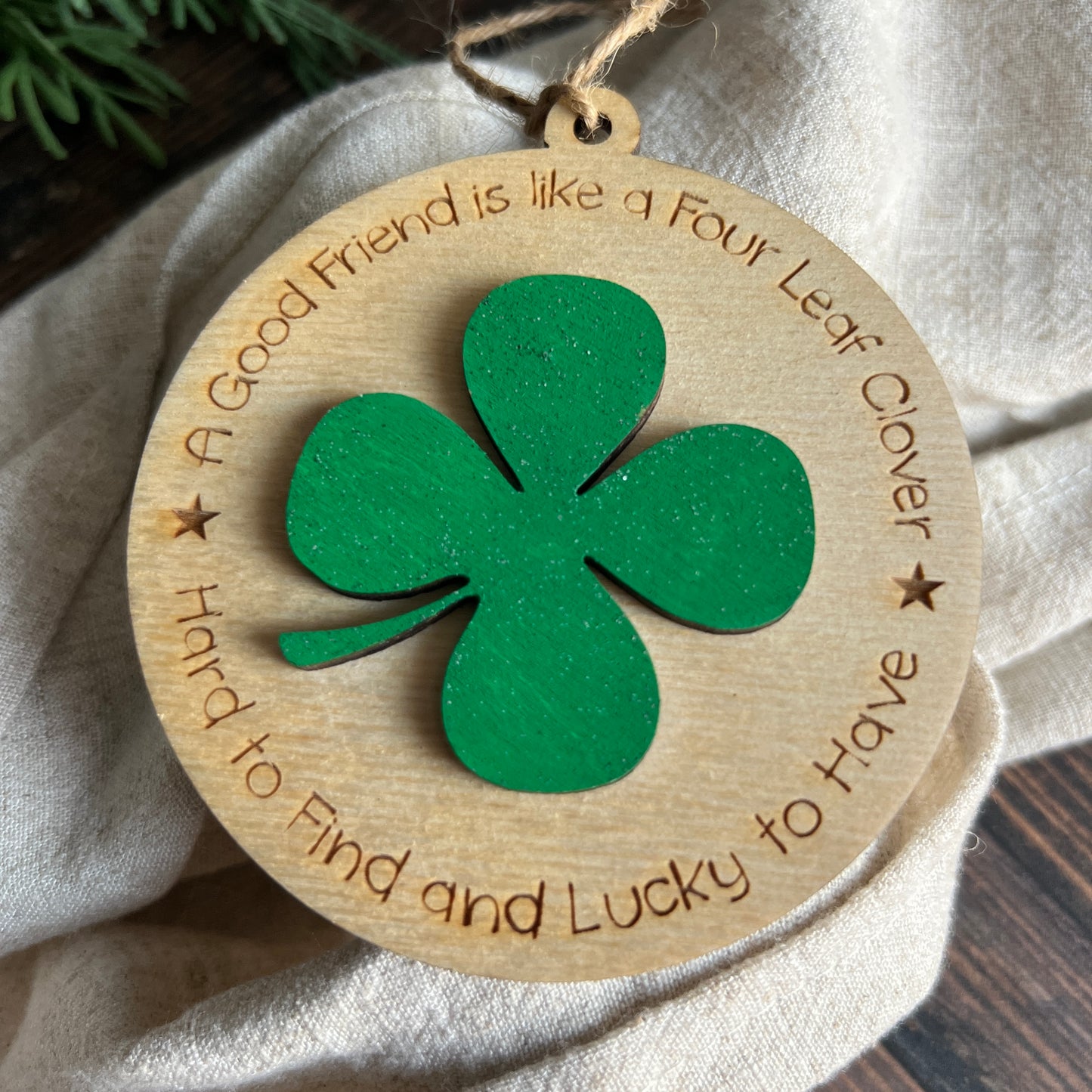 A Good Friend Is Like a Four Leaf Clover Ornament