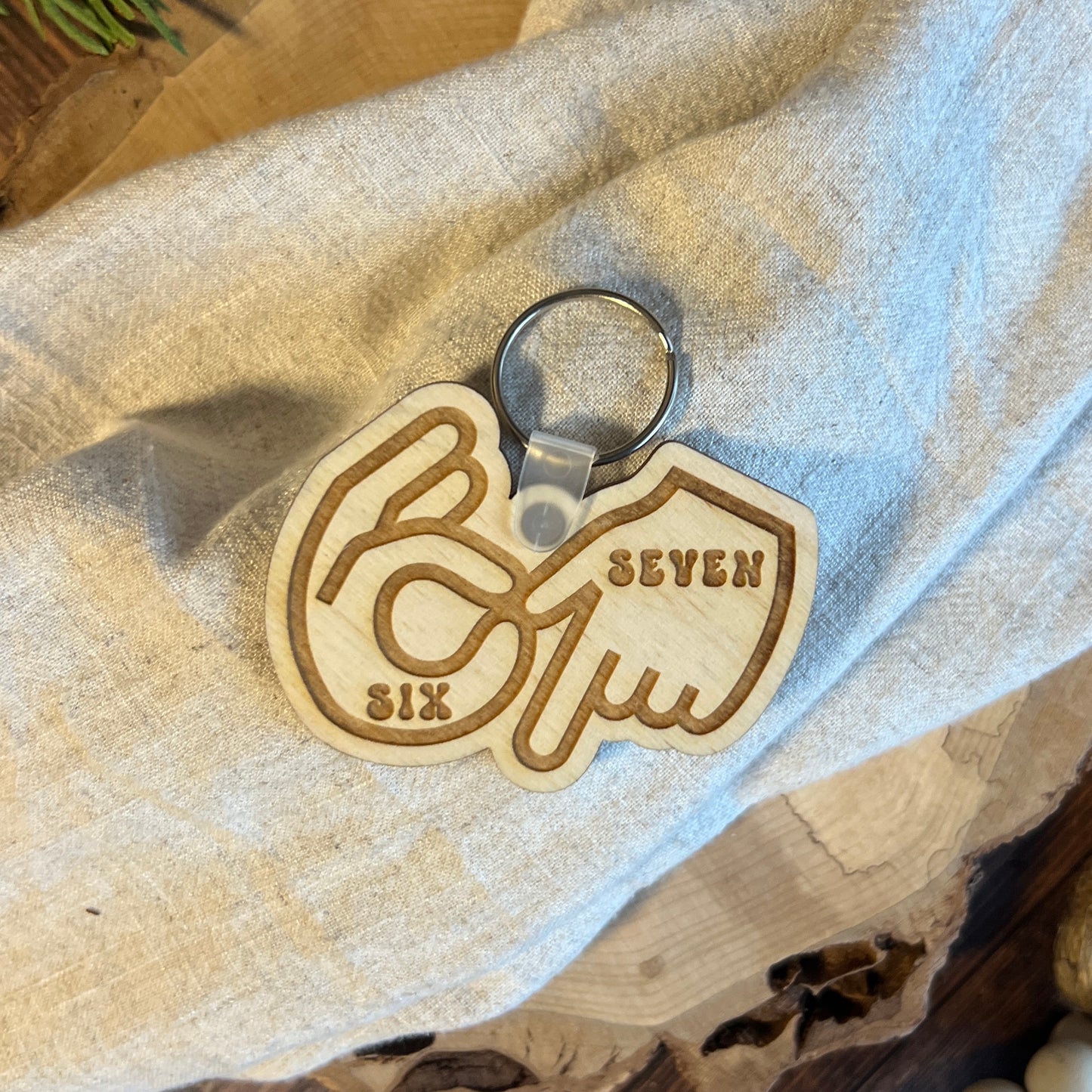 Six Seven Keychain