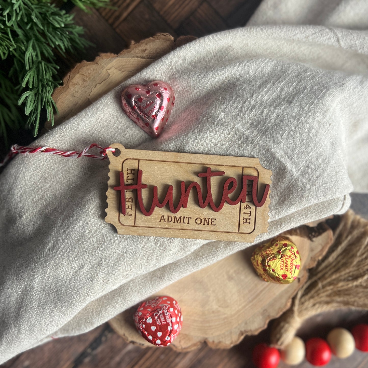 Valentine's Ticket Tag