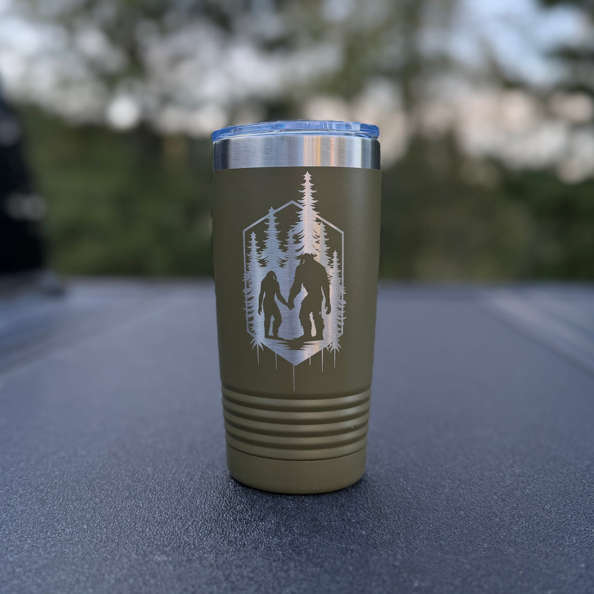 Sasquatch Couple Coffee Tumbler