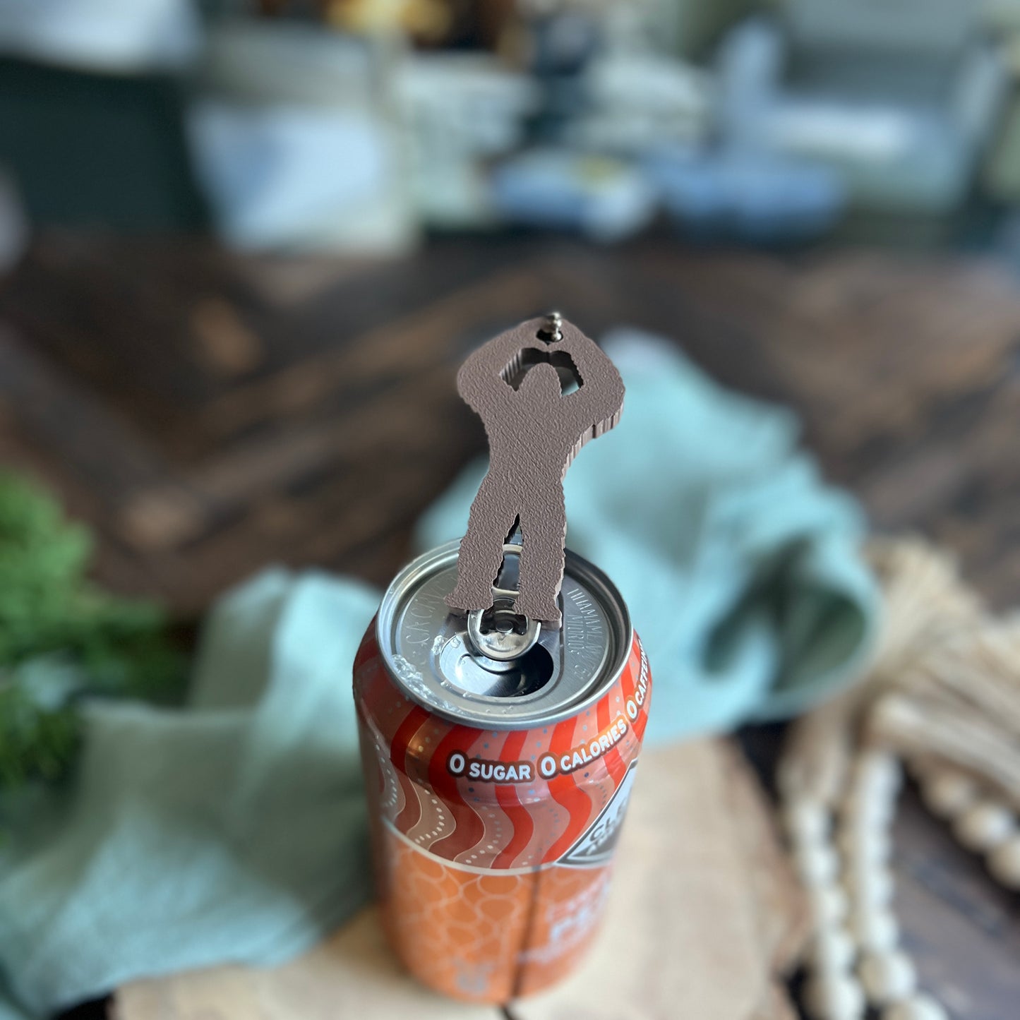 Bigfoot Soda Can Opener Keychain