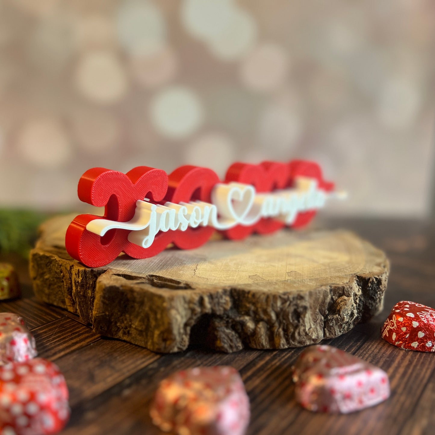 XOXO Personalized 3D Printed Sign