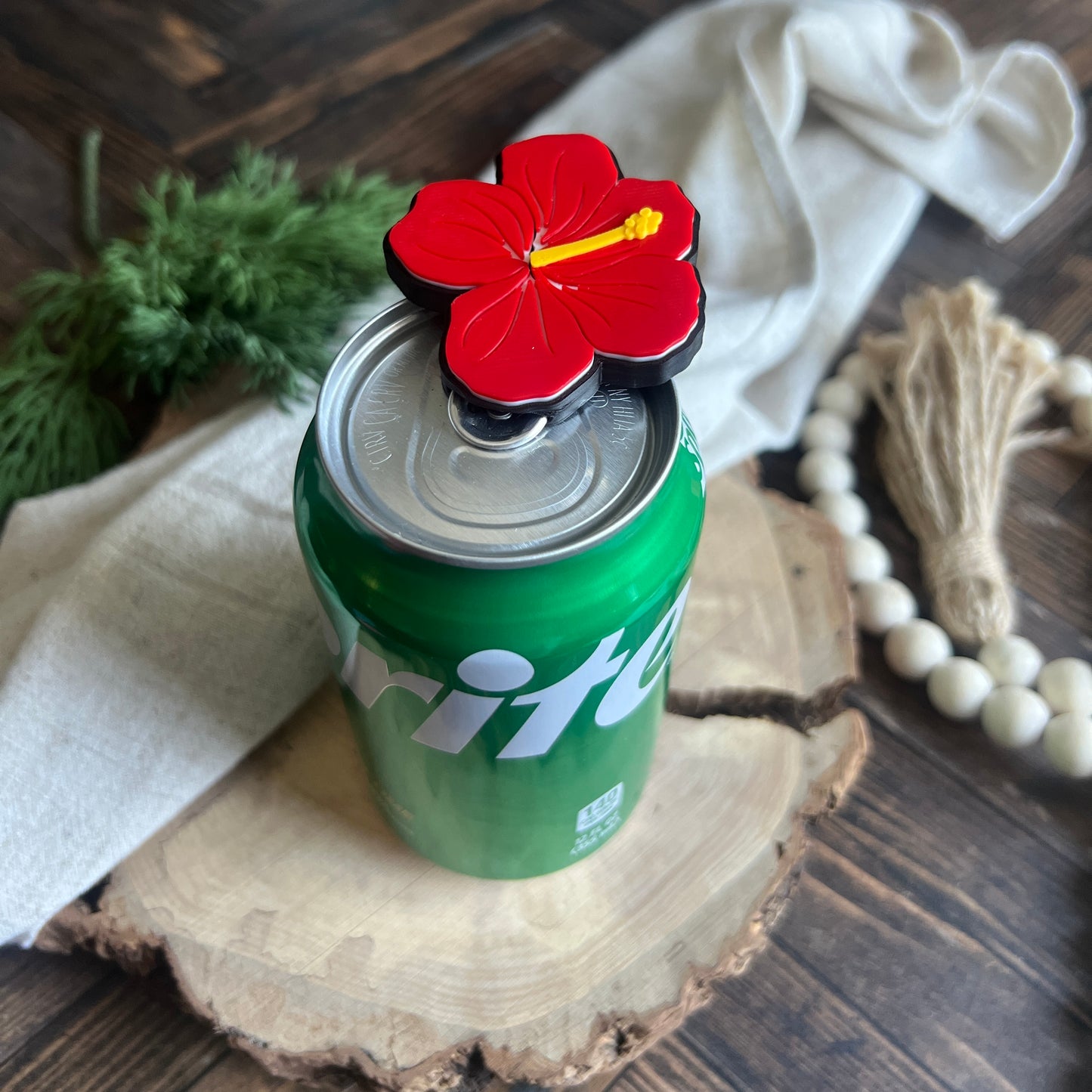 Hibiscus Soda Can Opener Keychain