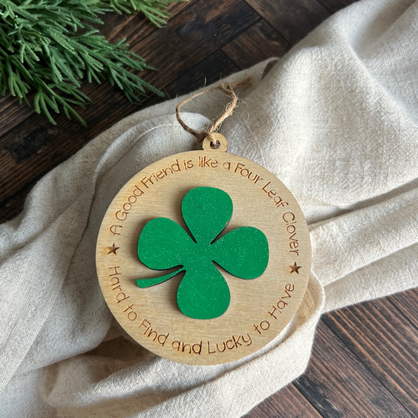 A Good Friend Is Like a Four Leaf Clover Ornament