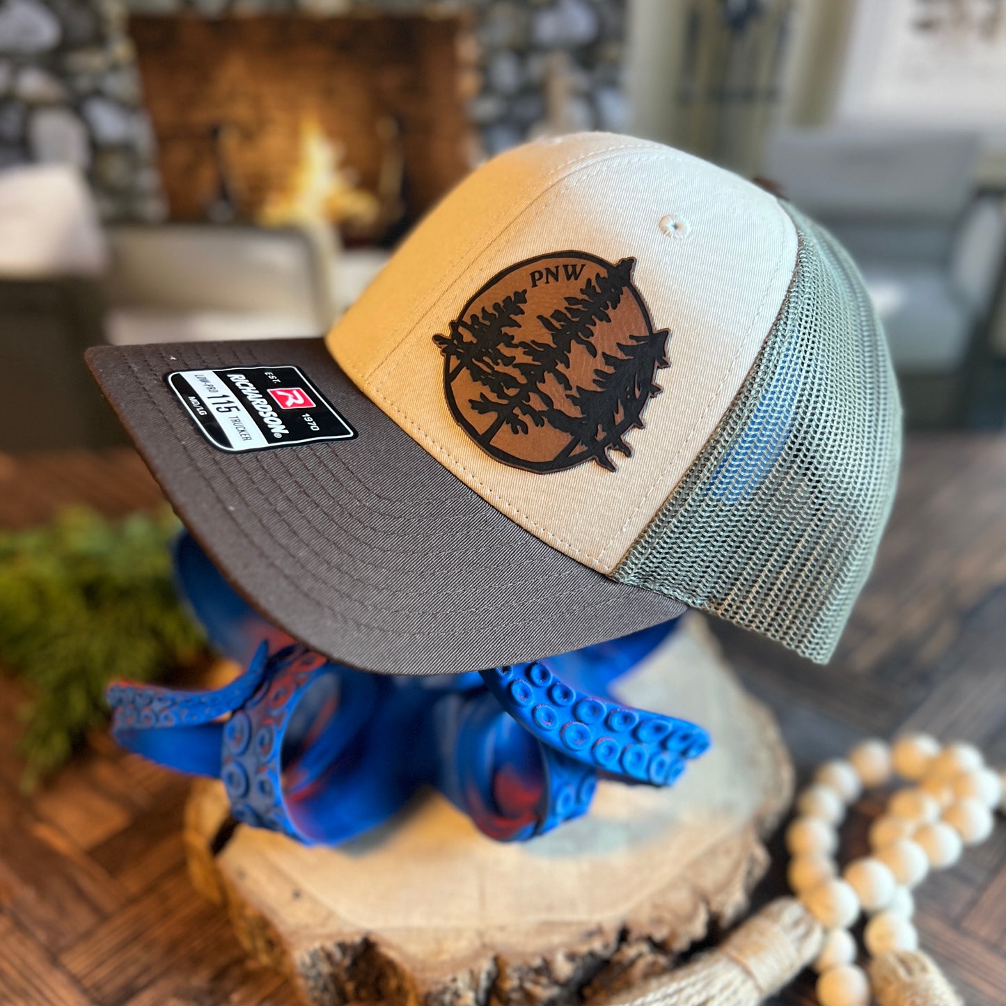 PNW Trees Tan/Loden/Brown Richardson 115 Hat