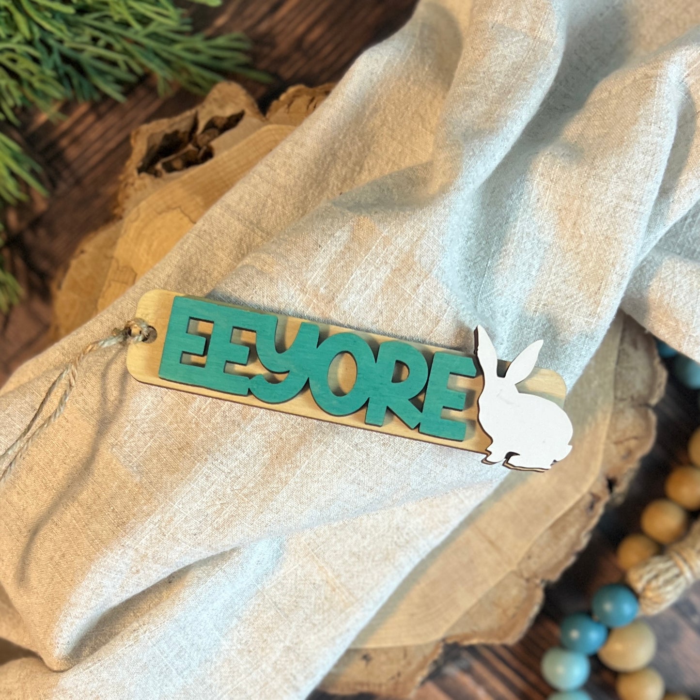 Bunny Name Basket tag