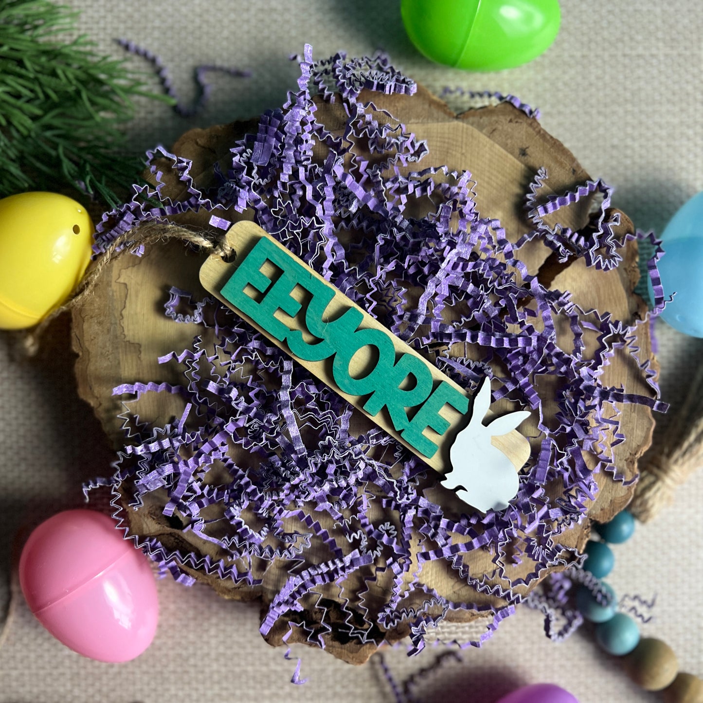 Bunny Name Basket tag
