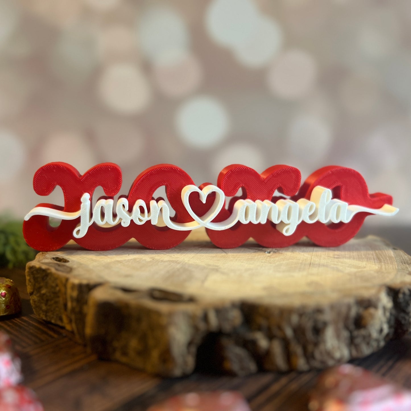 XOXO Personalized 3D Printed Sign