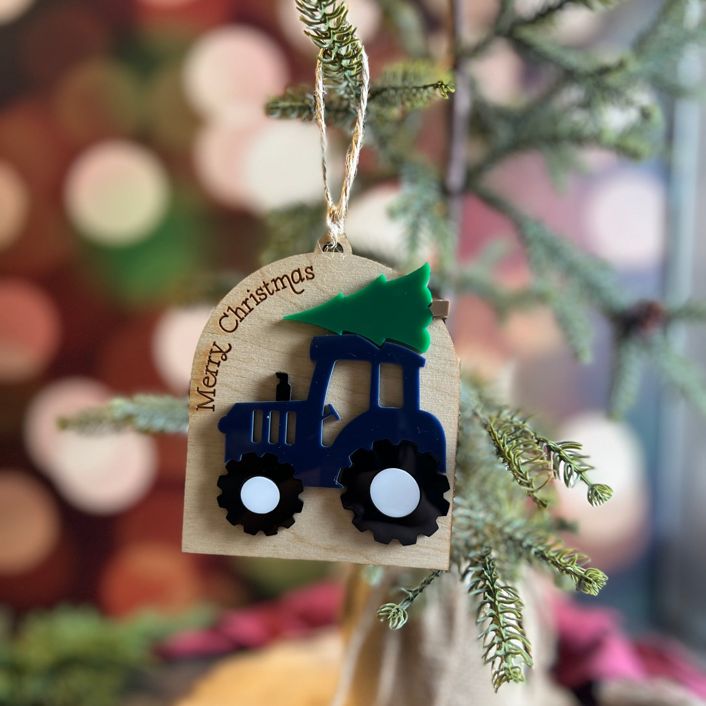 Tractor Christmas Ornament