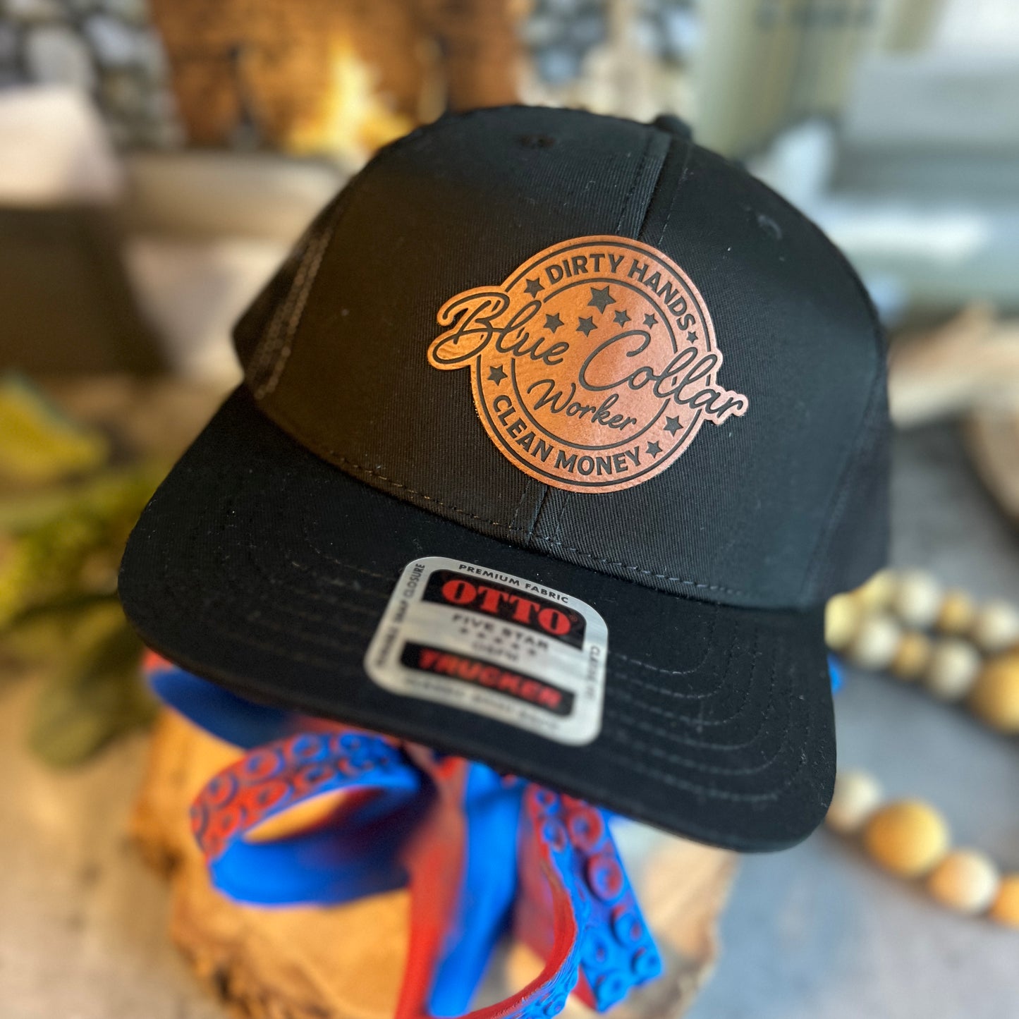 Blue Collar Worker Black OTTO Classic Fit Trucker Hat