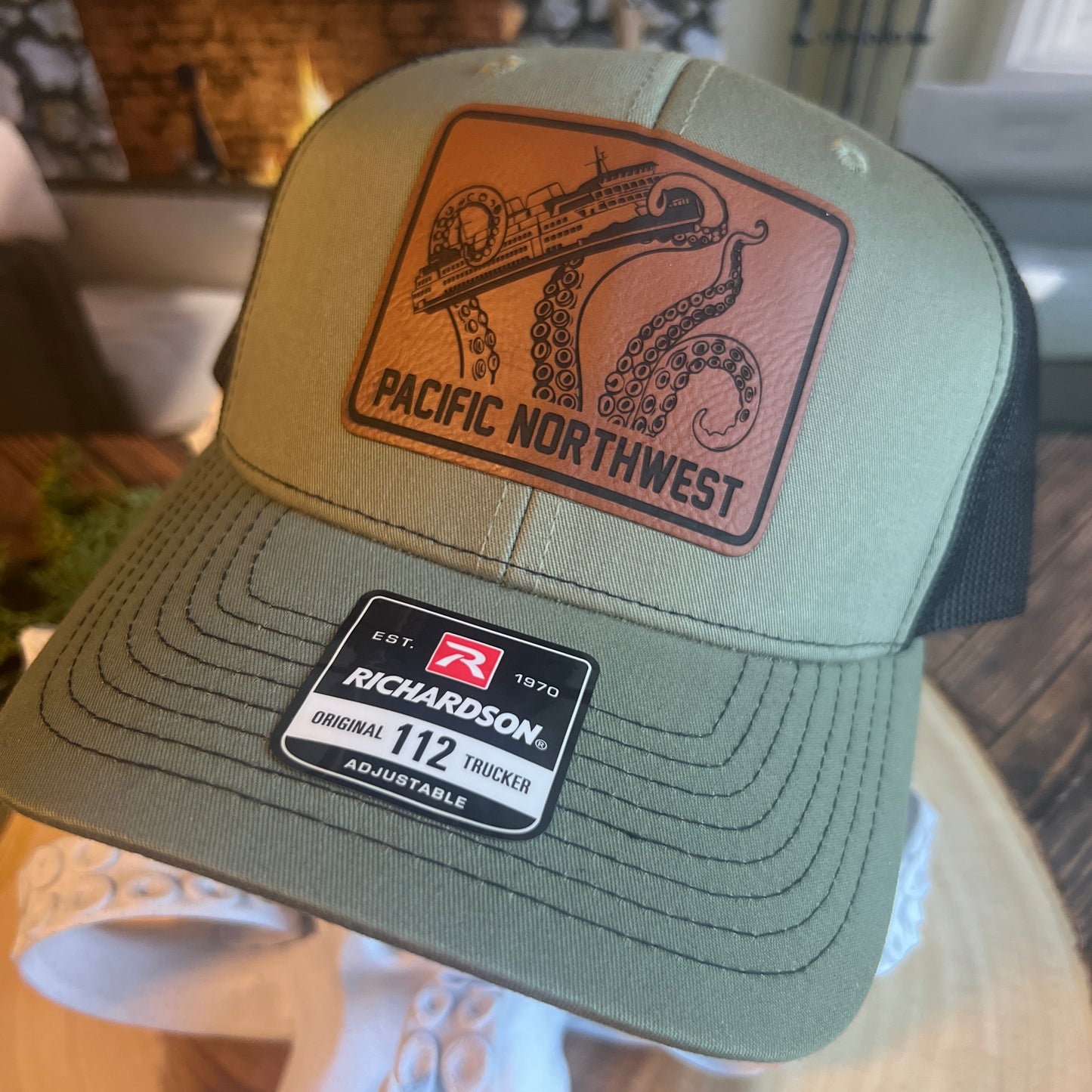 Pacific Northwest Ferry/Kraken 112 Loden/Black Richardson Trucker Hat