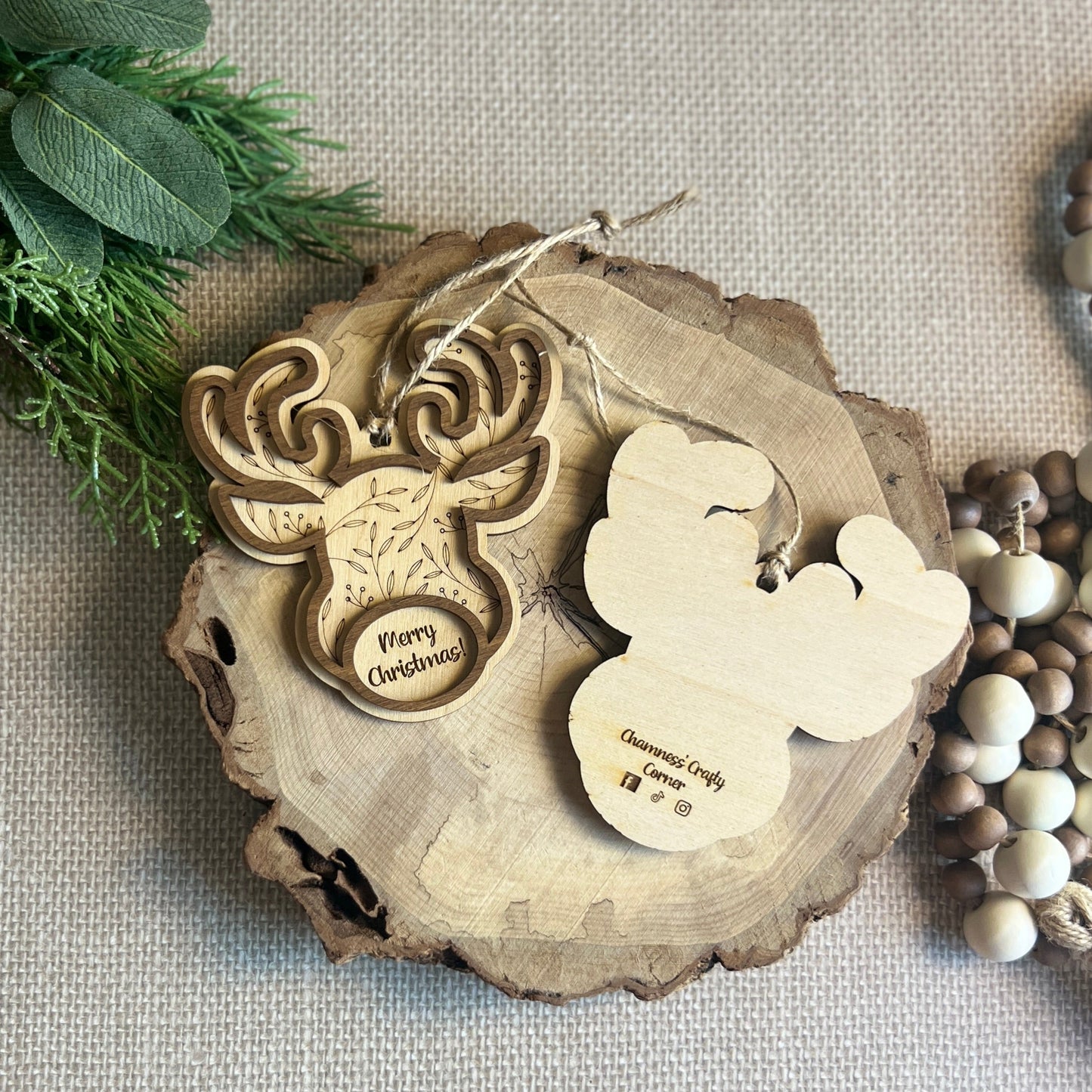 Reindeer Christmas Ornament