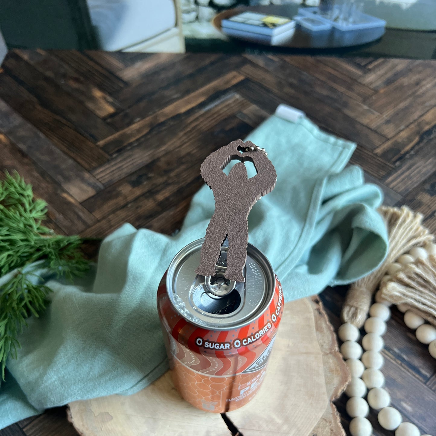 Bigfoot Soda Can Opener Keychain