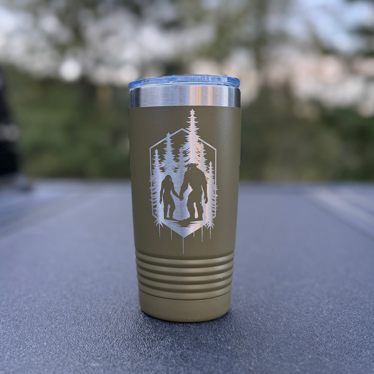 Sasquatch Couple Coffee Tumbler