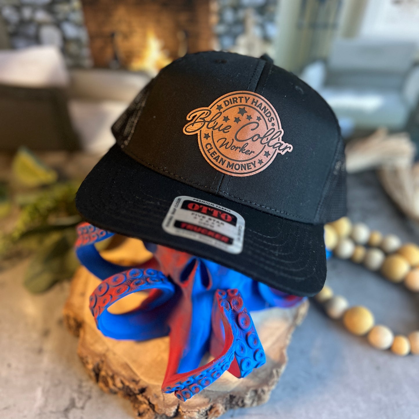 Blue Collar Worker Black OTTO Classic Fit Trucker Hat