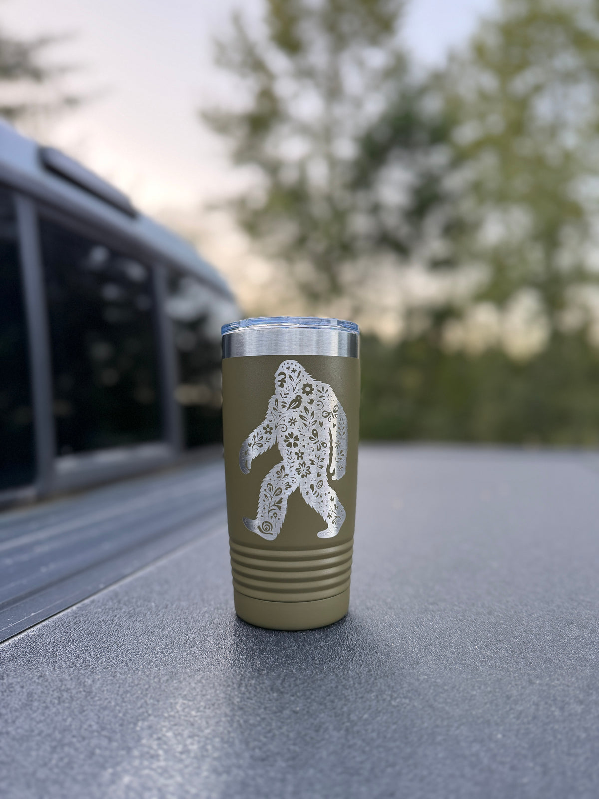 Floral Bigfoot Tumbler