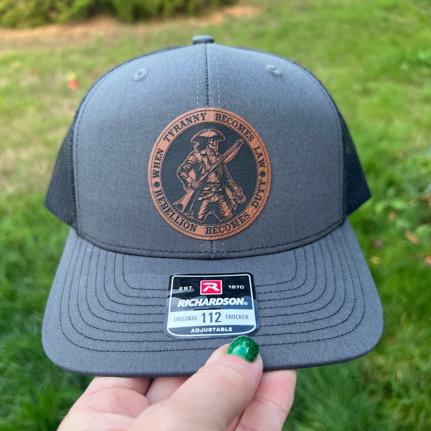 When Tyranny Becomes Law Rebellion Becomes Duty Richardson 112 Trucker Hat