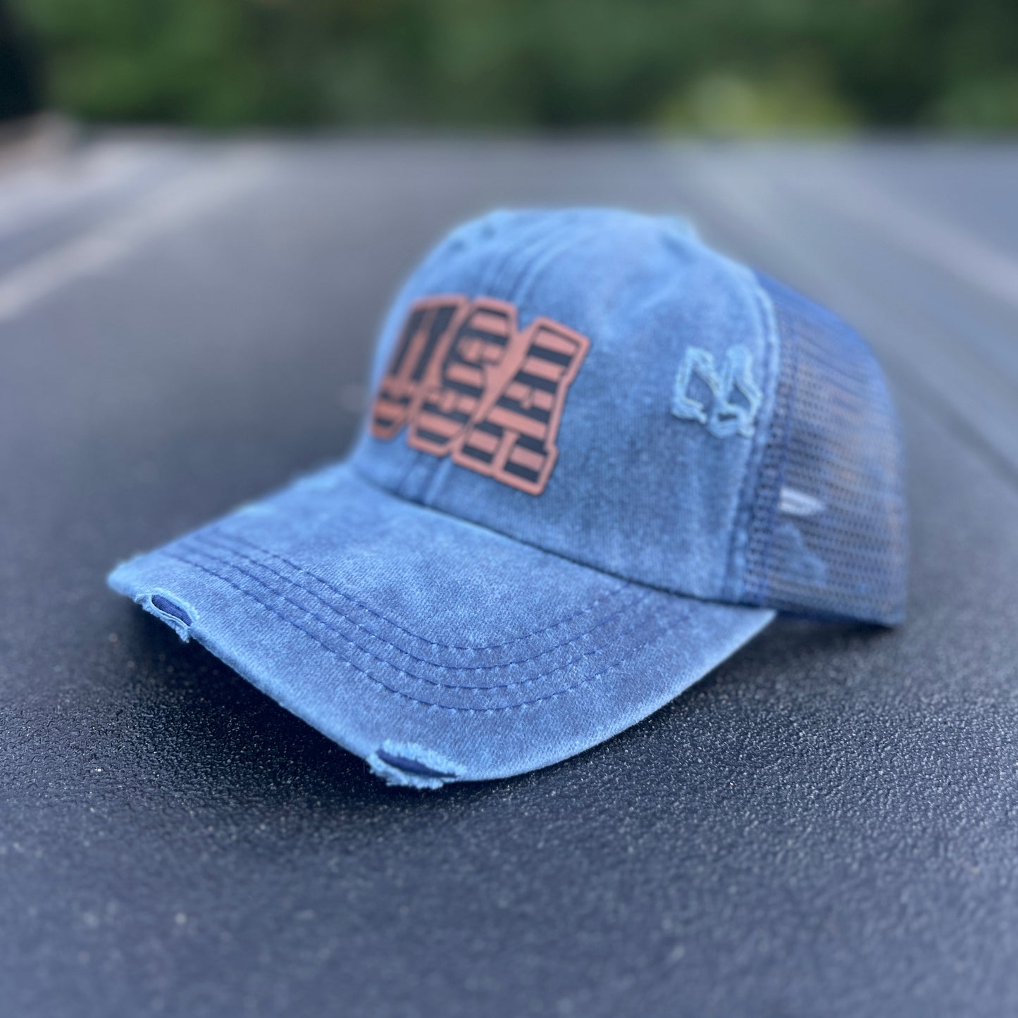 USA Distressed Ponytail Hat