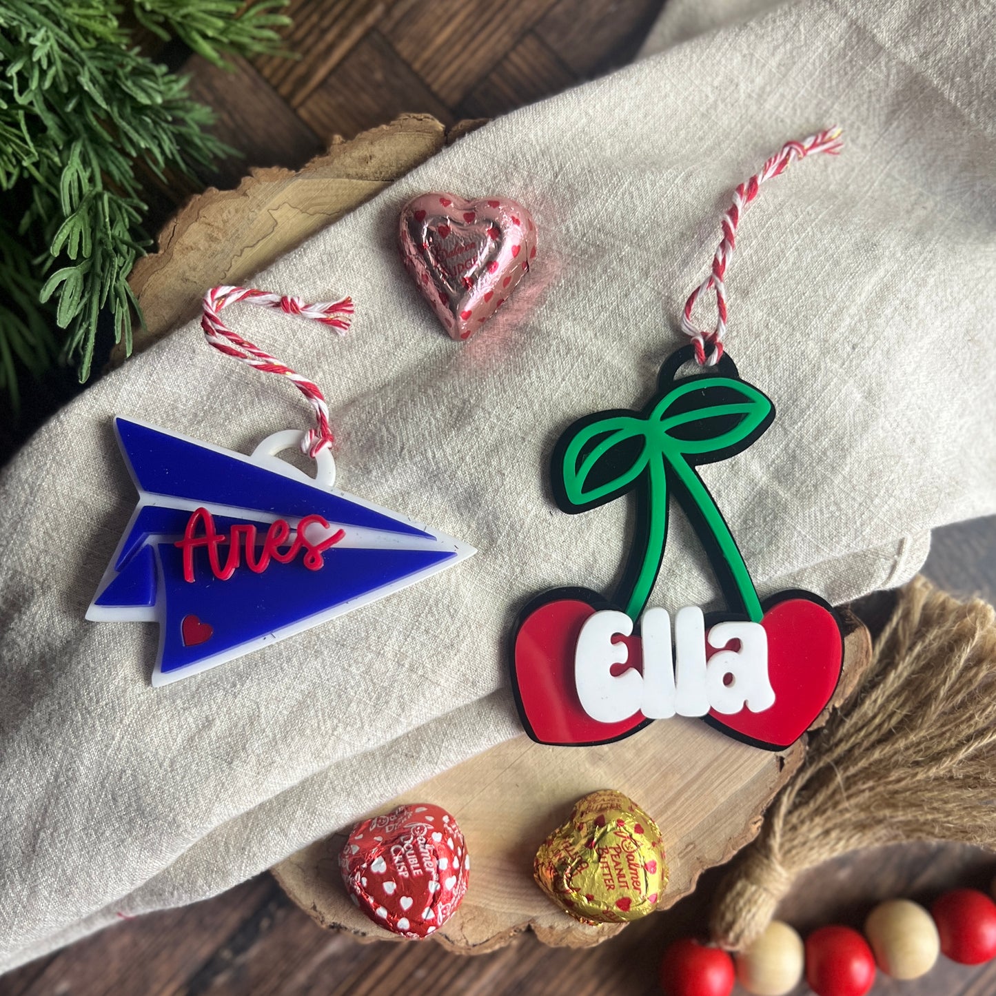 Cherry Heart Valentine's Tag