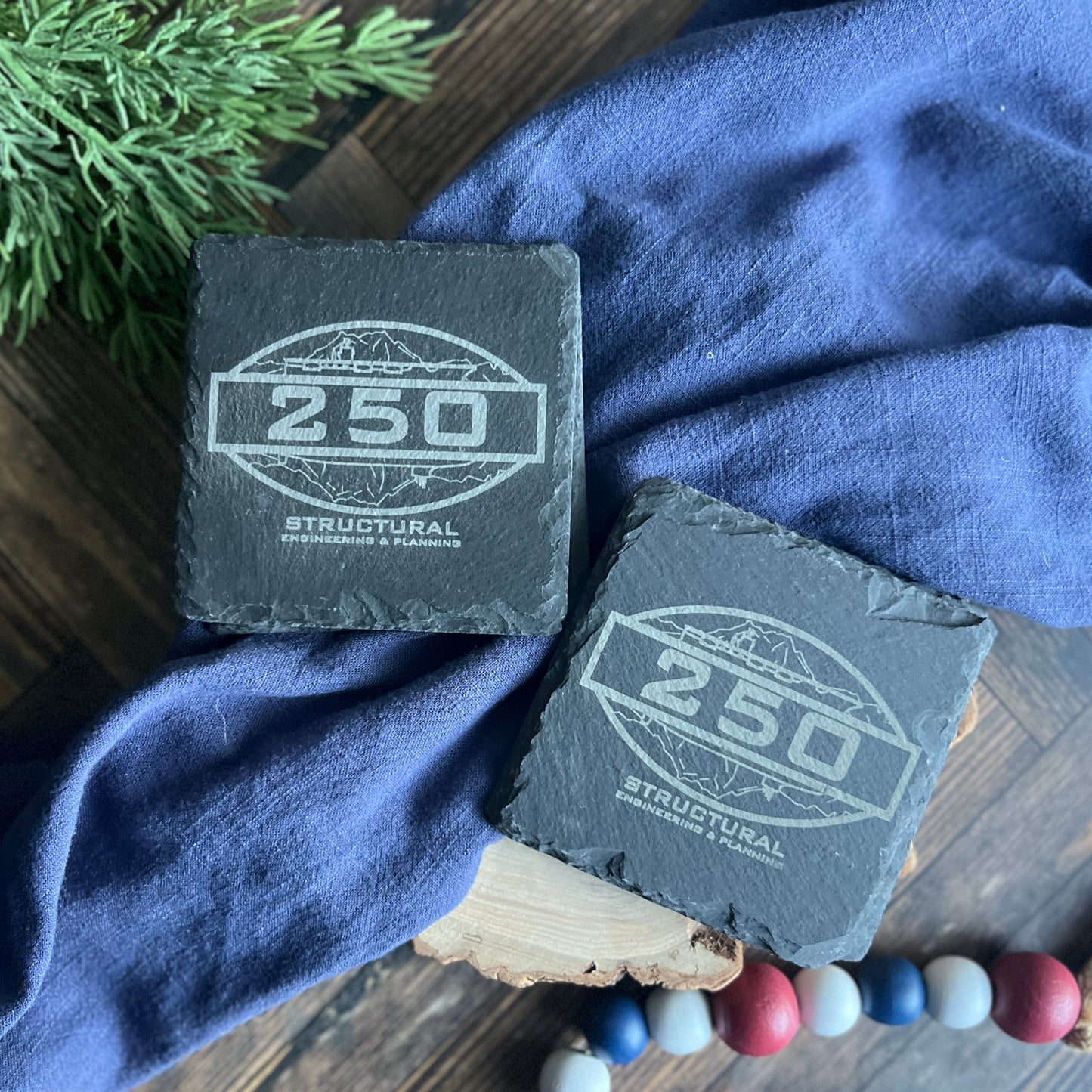 Code 250 Set of 4 Slate Coasters