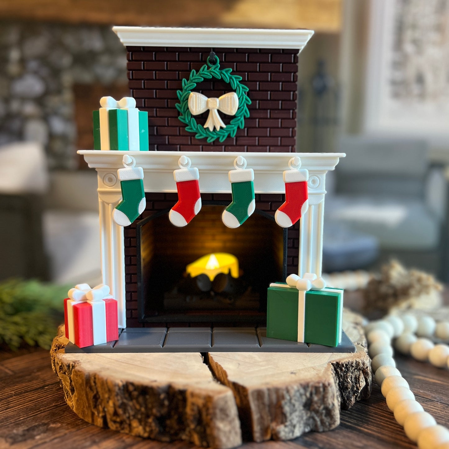 Christmas Miniature Tealight Fireplace