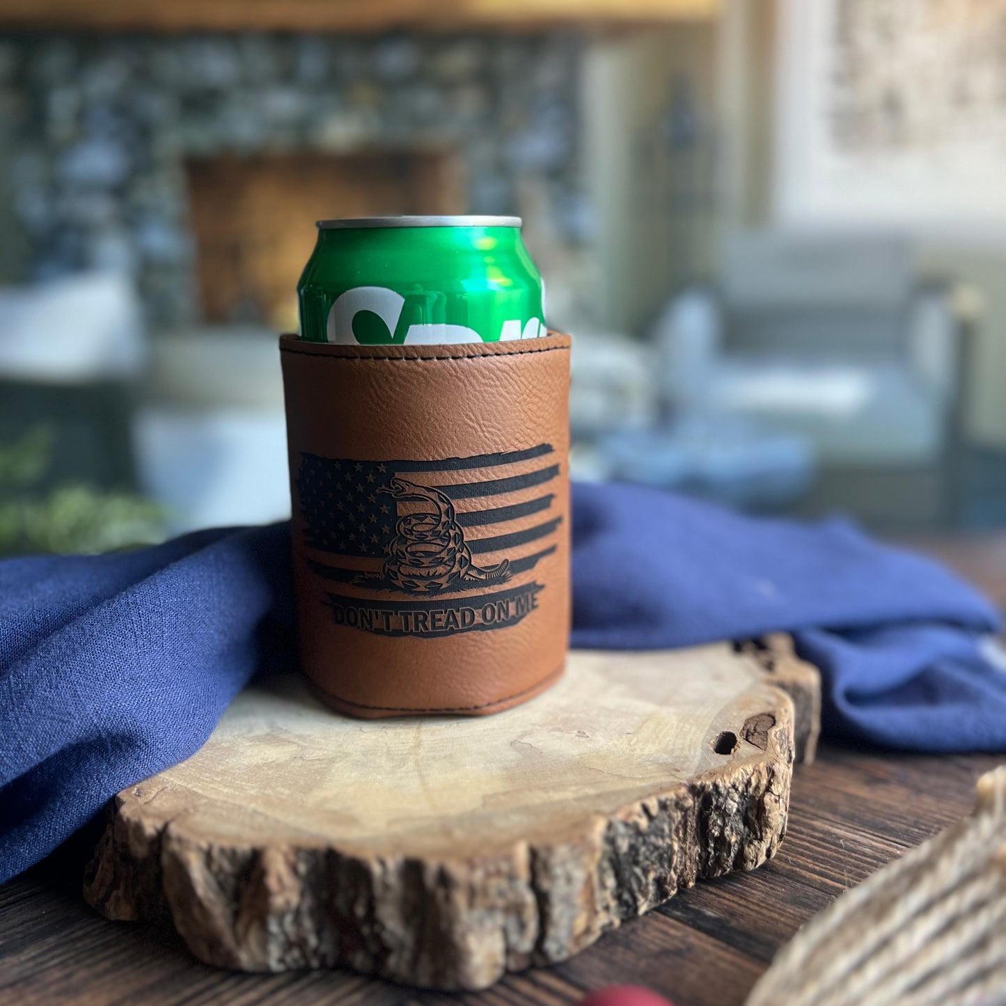 Don't Tread On Me Leatherette Can Cooler