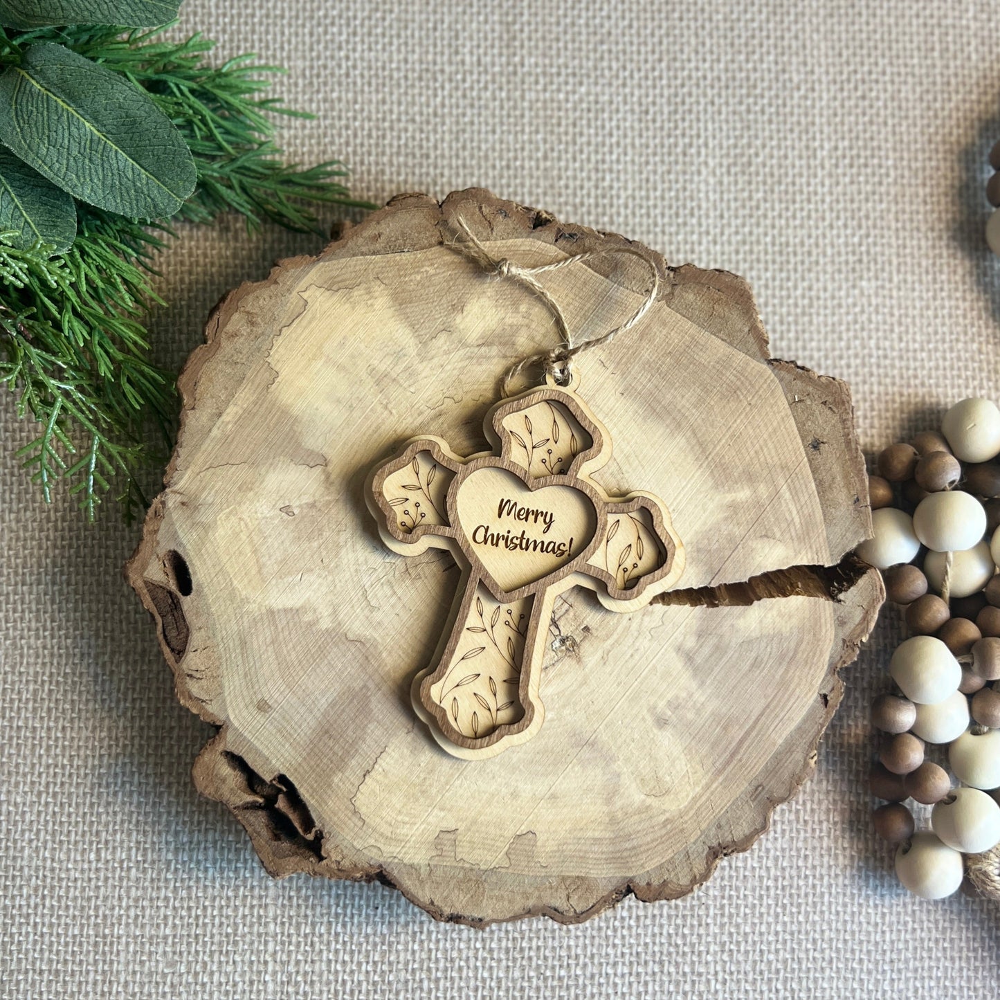Cross Christmas Ornament