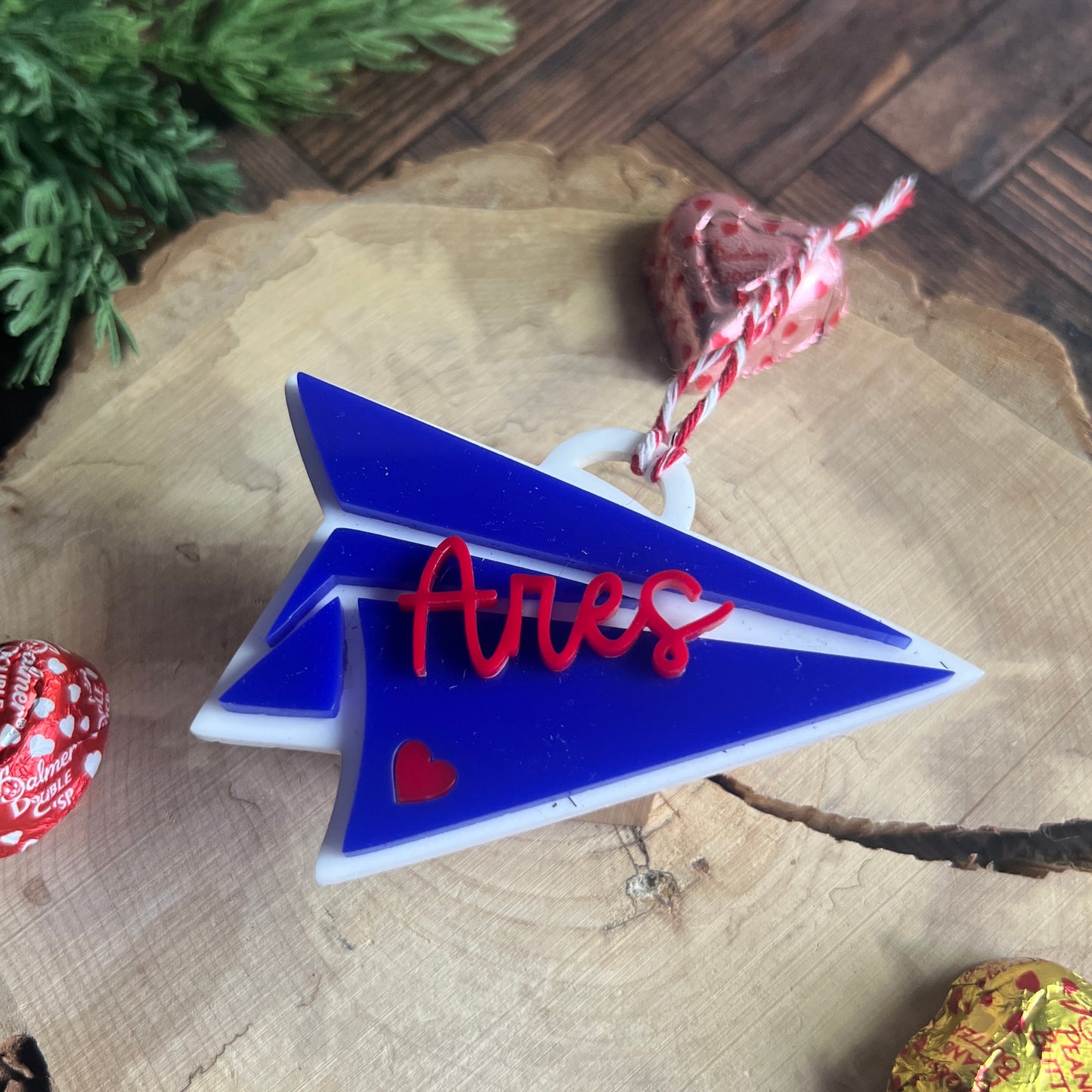 Paper Airplane Valentine's Tag