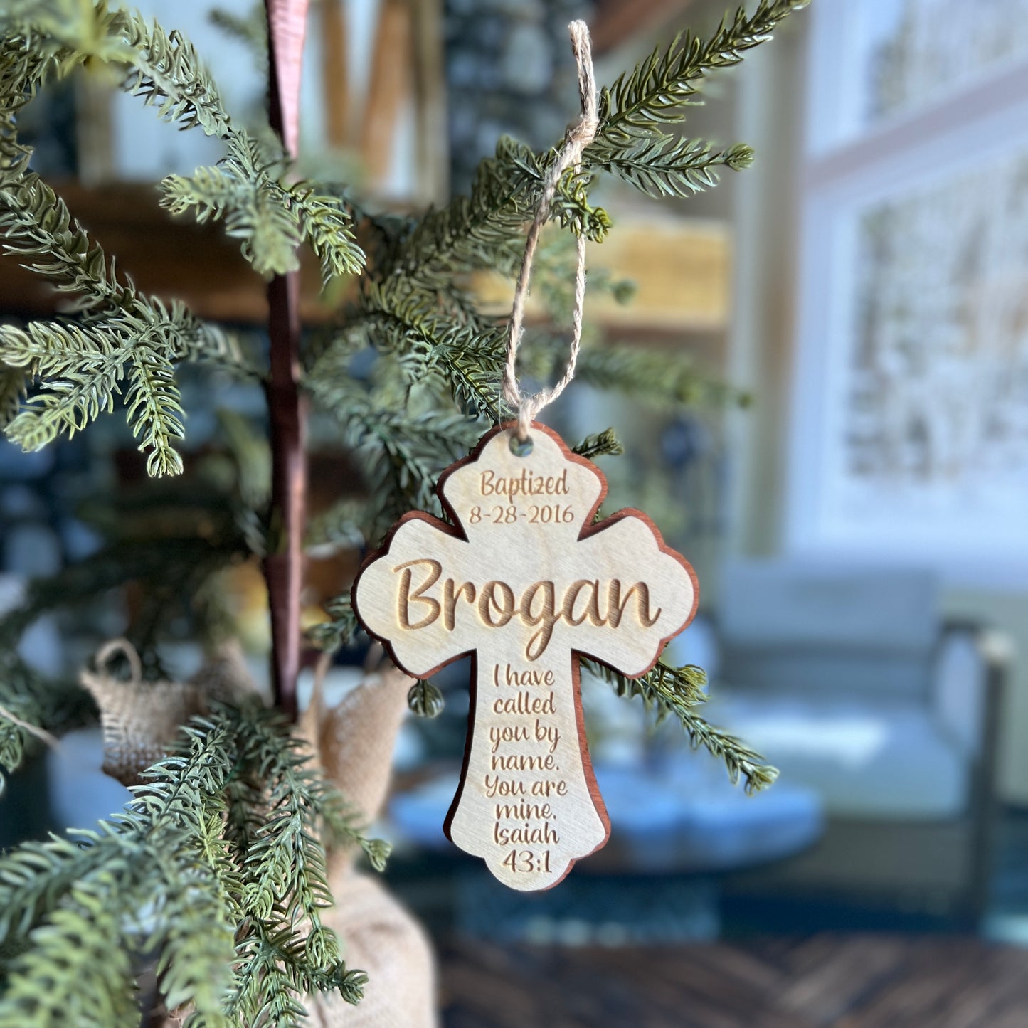 Baptism Cross Keepsake Ornament