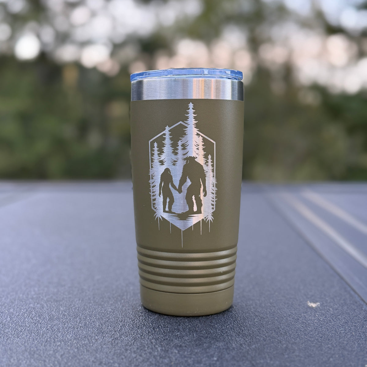 Sasquatch Couple Coffee Tumbler