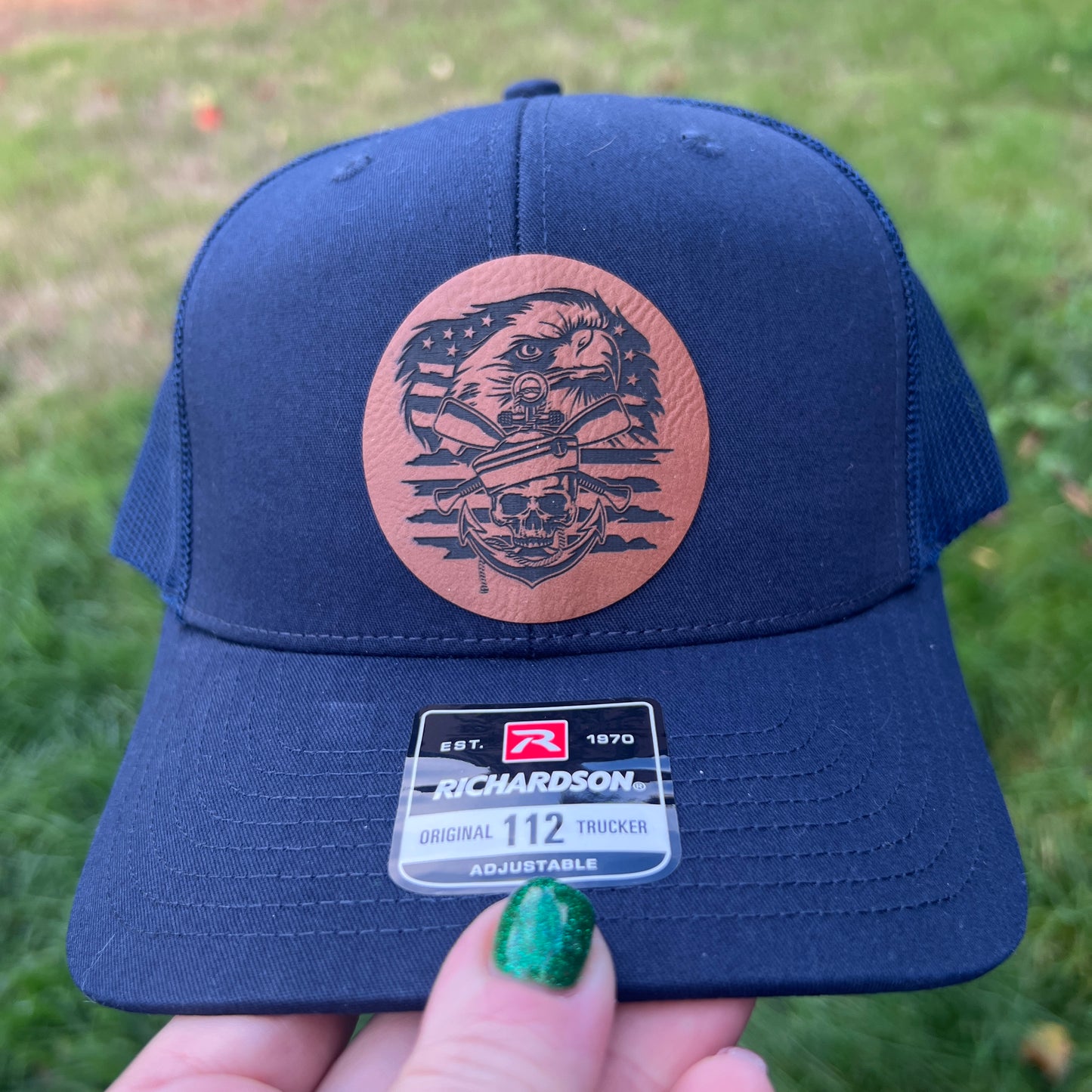 Navy Oar/Anchor/Dixie Cup Richardson 112 Trucker Hat