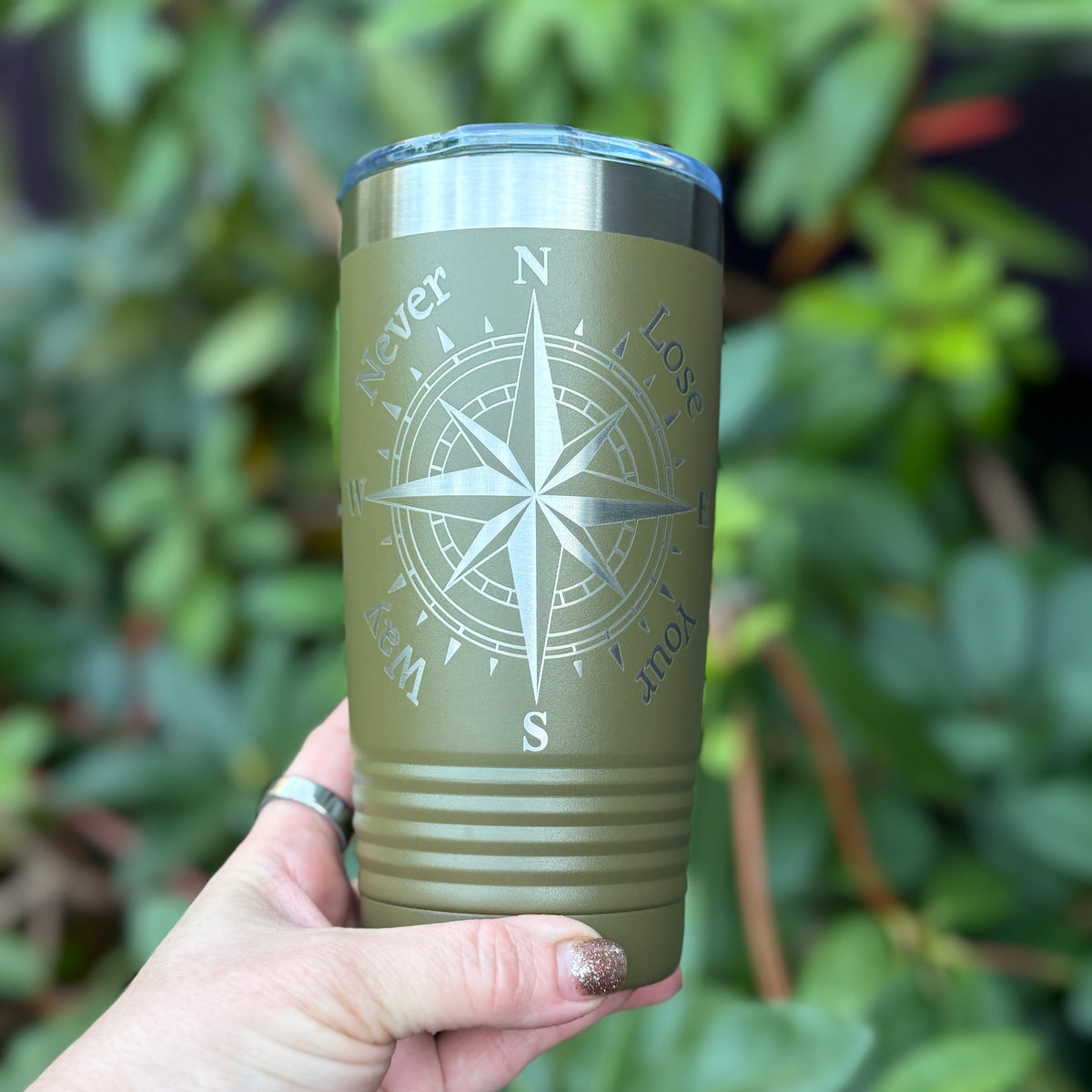Never Lose Your Way Coffee Tumbler