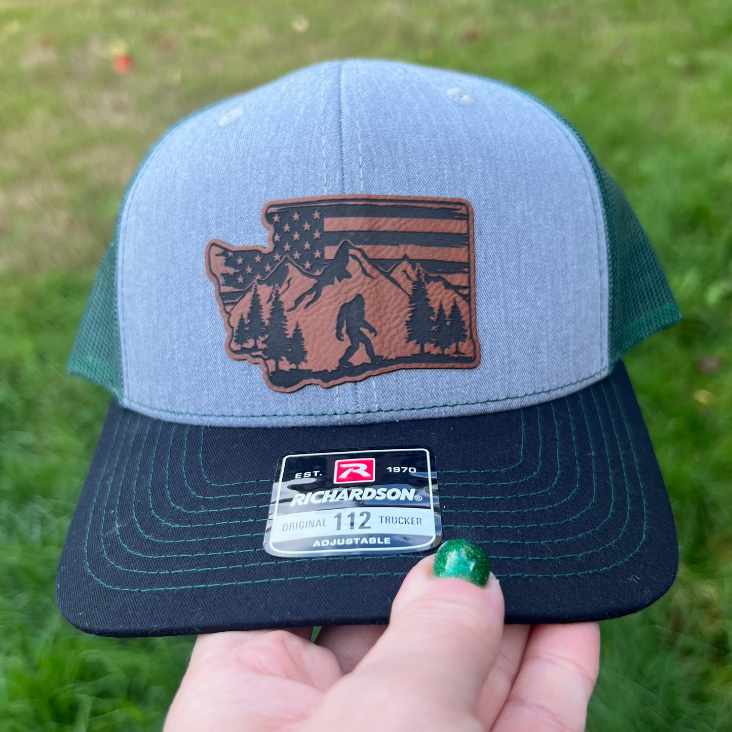 Bigfoot Washington State Richardson 112 Trucker Hat