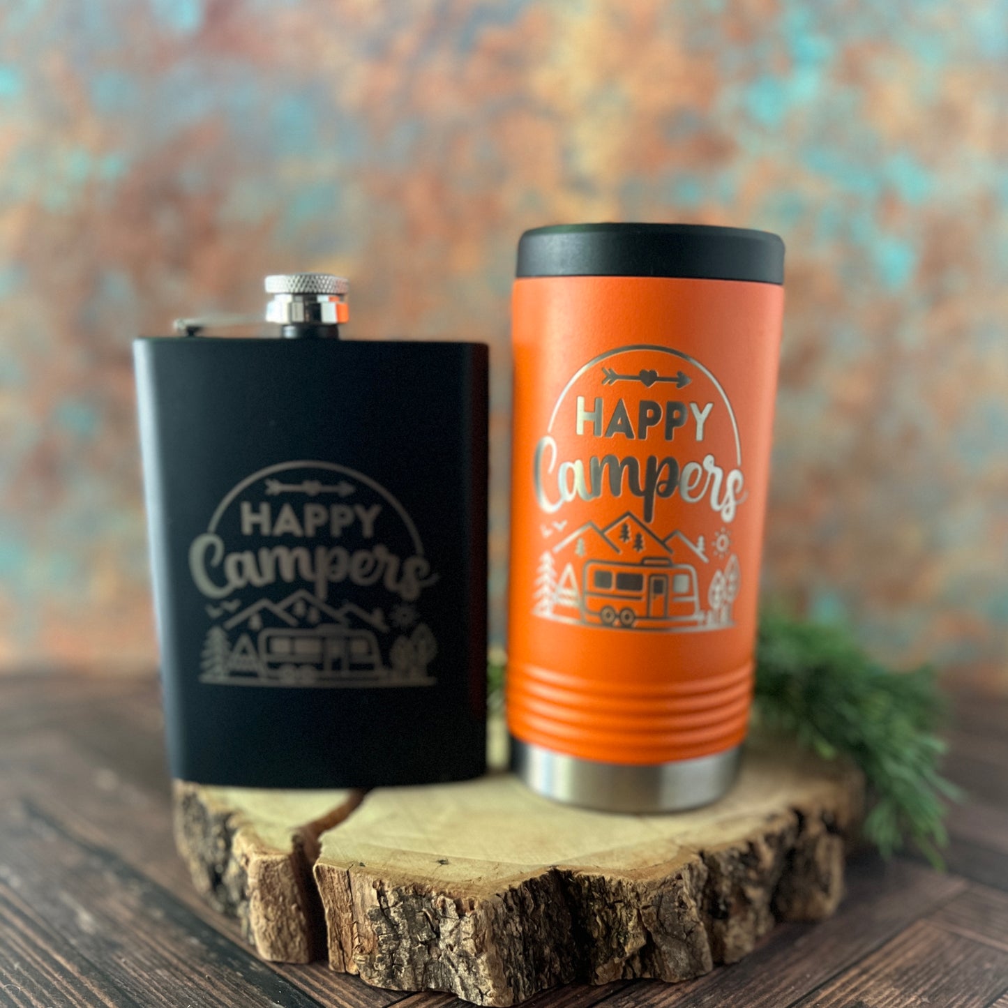 Happy Camper Stainless Insulated Slim Can Holder