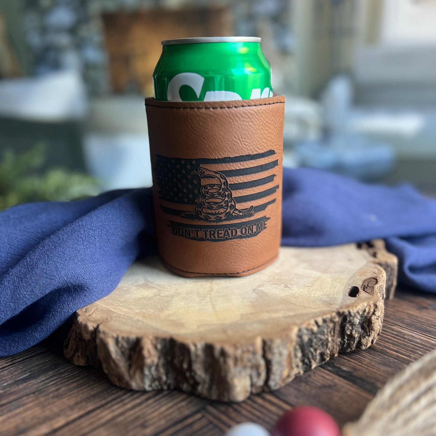 Don't Tread On Me Leatherette Can Cooler