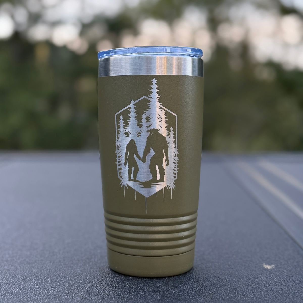 Sasquatch Couple Coffee Tumbler