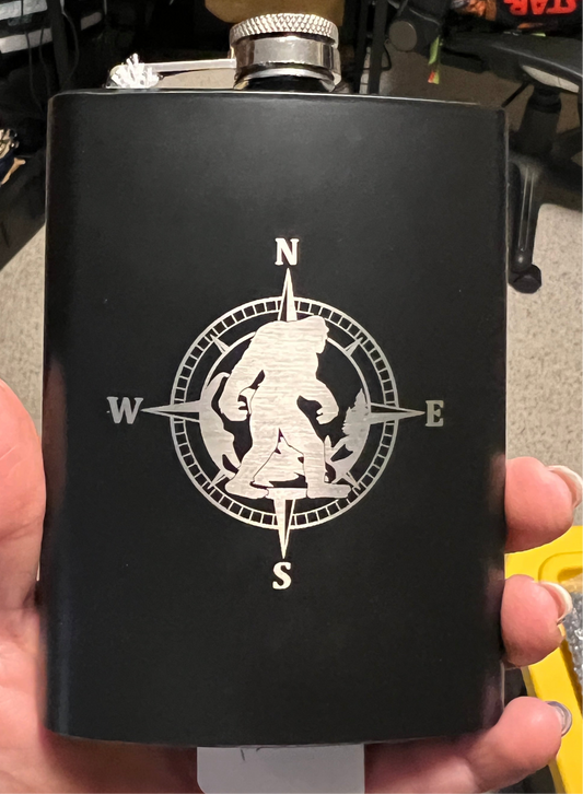 Bigfoot Compass Flask