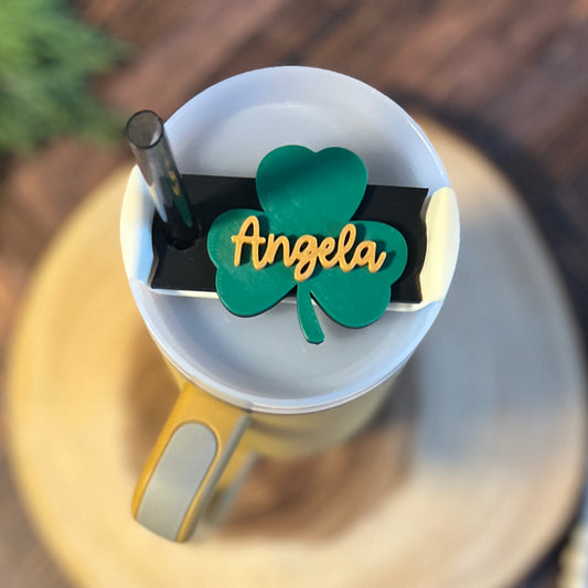 Shamrock Personalized Tumbler Topper