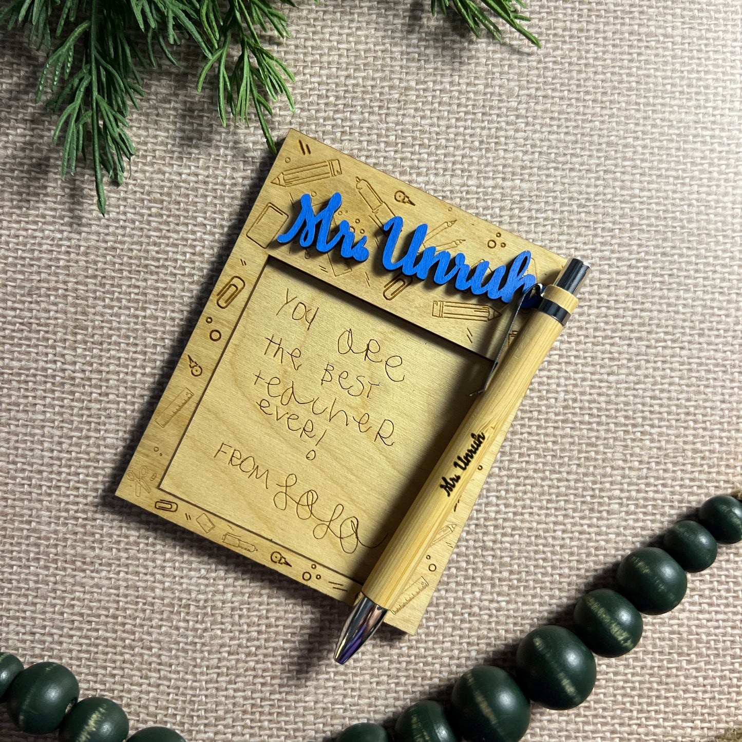Teacher Sticky Note and Pen Gift Set