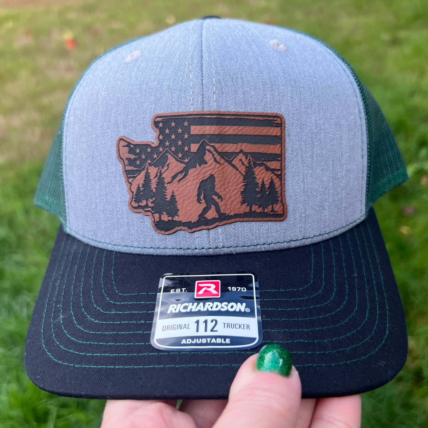 Bigfoot Washington State Richardson 112 Trucker Hat