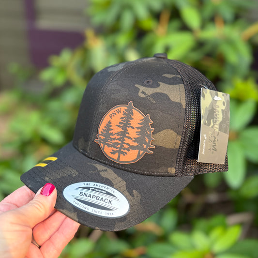 PNW Black Multi Camo Classic Snapback Yunpoong