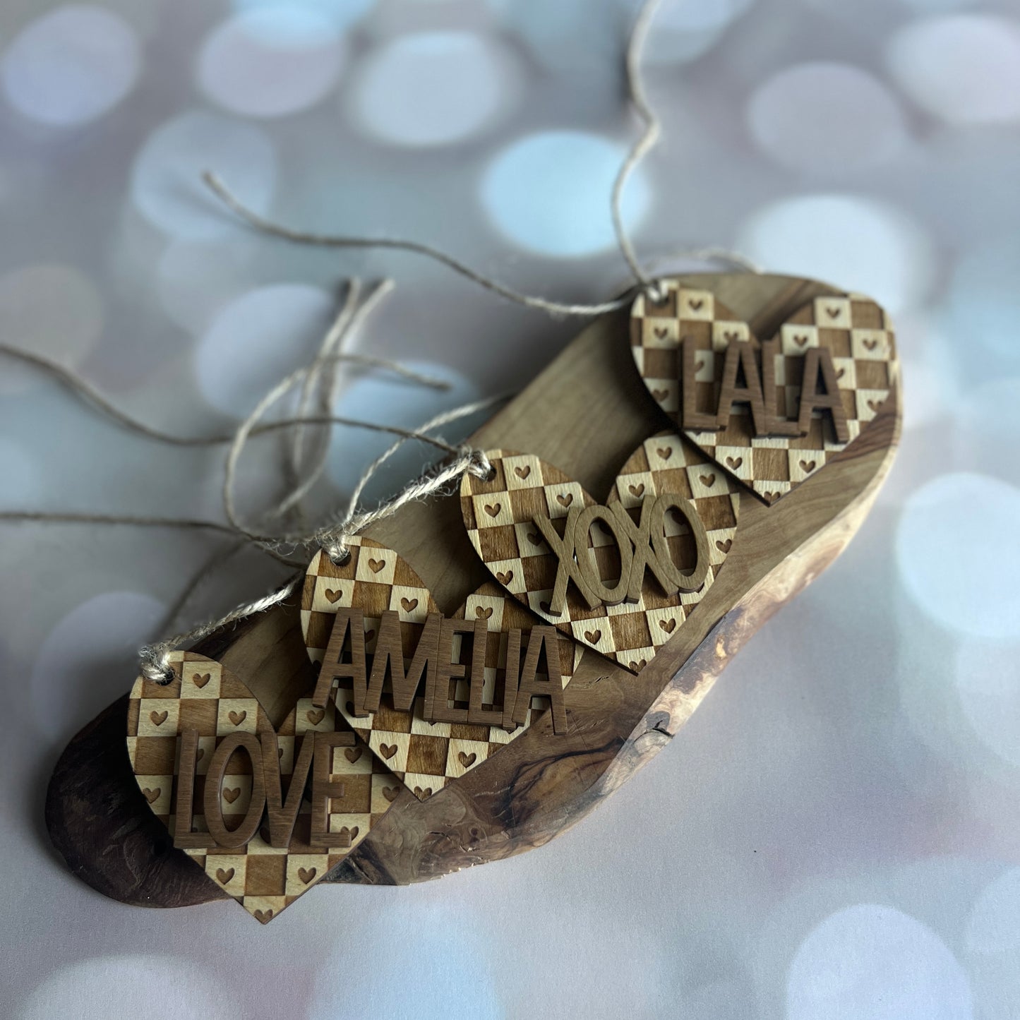 Heart Checkered Tag